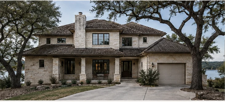 Existing Lakeway residence before transformation
