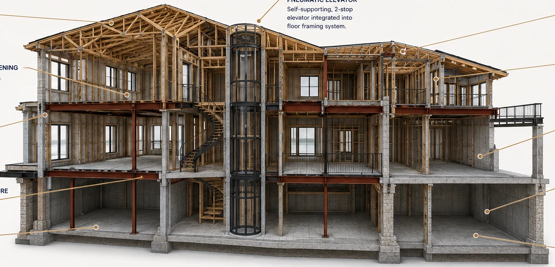 Engineered residential structural framing model